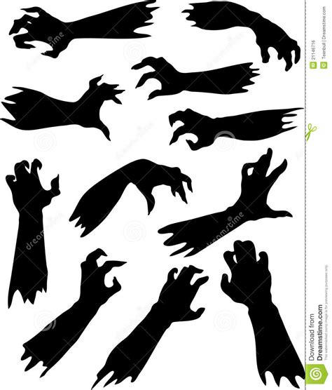 There are 944 zombie silhouettes for sale on etsy, and they cost $2.05 on average. Scary Zombie Hands Silhouettes Set. Royalty Free Stock ...