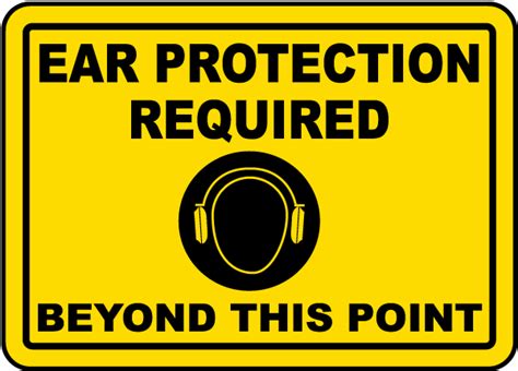 Ear Protection Required Sign I2420 By