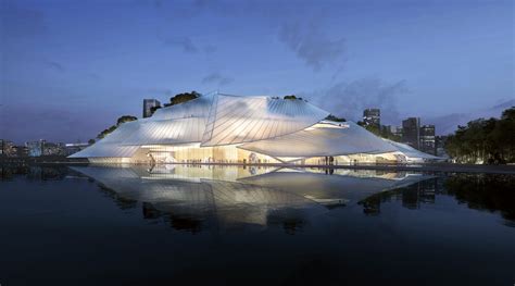 Mad Designs New Floating Theater Of Glass Sails In China Archdaily