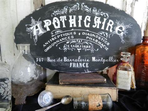 Apothecaire Apothecary Pharmacy Chalk French France Antique Vintage