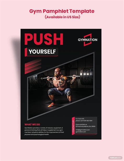 Gym Pamphlet Template In Photoshop MS Word Publisher Illustrator InDesign Download