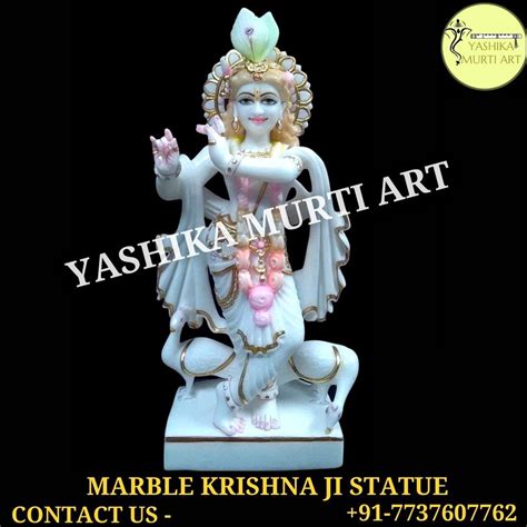 hindu krishna ji marble moorti for home size 12 inch to 60 inch at rs 21000 in jaipur
