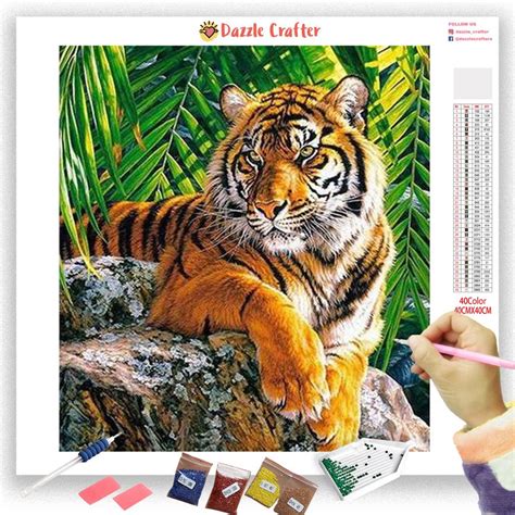 Majestic Tiger Diamond Painting Kit Dazzle Crafter