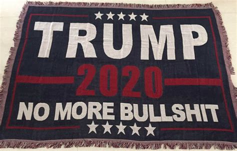 Trump No More Bullshit Blanket Usa Flag American Law Us Tex® 100d 4x6