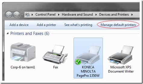 Windows 7 Tip How To Change Default Printer Based On The Network You