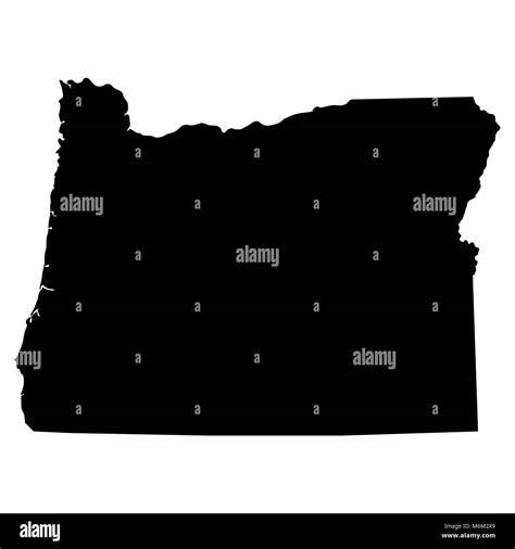 Map Oregon State Flag Image Black And White Stock Photos And Images Alamy