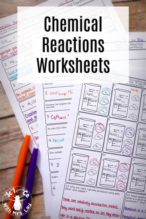 Predicting Products Of Chemical Reactions Worksheet Try This Sheet