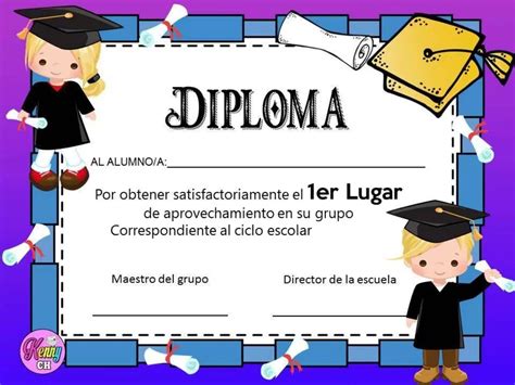 7 Diplomas De Preescolar Editable En Powerpoint Medallas Bs 20000