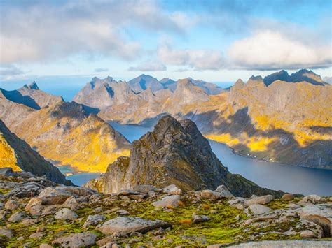 Lofoten Alps Norway Landscape Nature Rocky Mountains Mountain Peaks Fjords 4k Ultra Hd Desktop ...