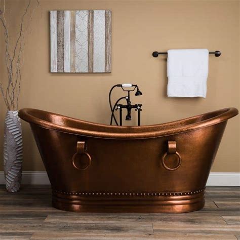 Whatever type, shape and color you choose, an effect of a press esc to cancel. Hadley 71 Inch Copper Freestanding Double Slipper Bathtub ...