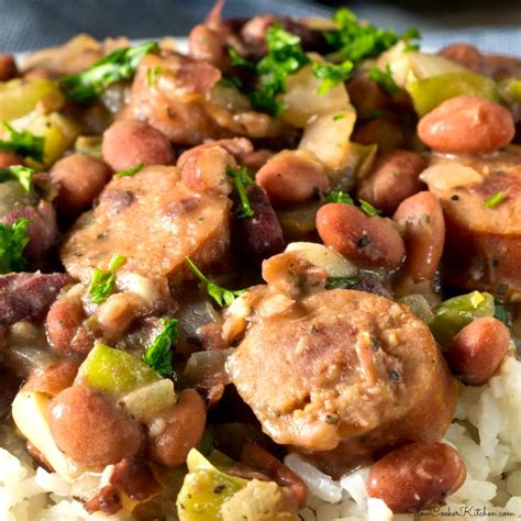 Slow Cooker Red Beans And Rice And Sausage Slow Cooker Kitchen