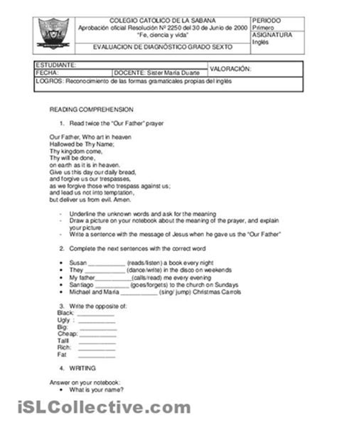 Each section has some free worksheets too. 17 Best Images of English Grammar Worksheets Grade 6 ...