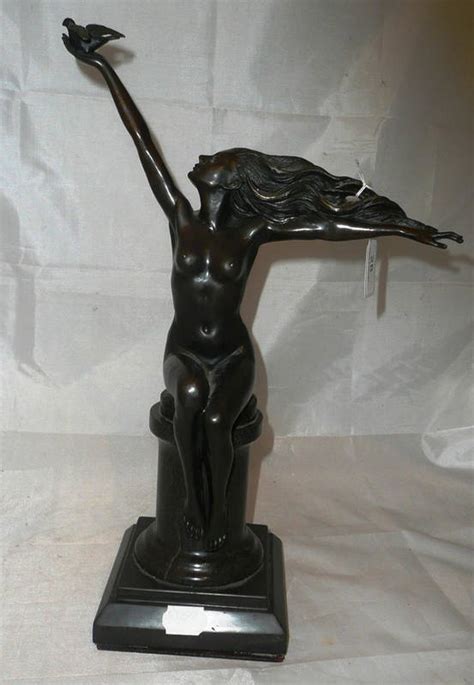 Lot 28 An Art Deco Style Bronze Figure Nude With