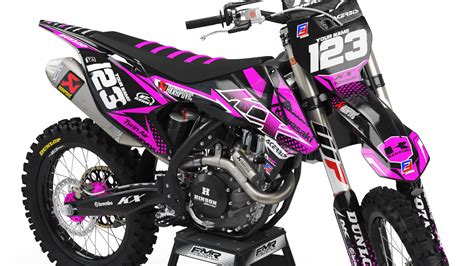 Custom Dirt Bike Graphics Kit Kawasaki Factory Energy Ca33b3 Pink