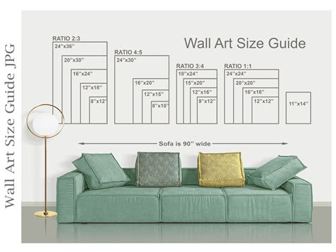 Wall Art Size Guide Print Size Guide Wall Size Comparison Etsy New Zealand