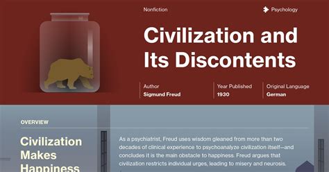 The chapter gives the impression of being tangential to much of the argument in the remainder of civilization. Civilization and Its Discontents Plot Summary | Course Hero