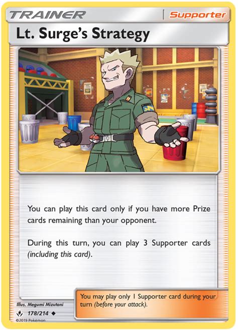 The surge mastercard offers an easy way to get approved and build credit, but pay attention to the ample fees. Lt. Surge's Strategy - Unbroken Bonds #178 Pokemon Card