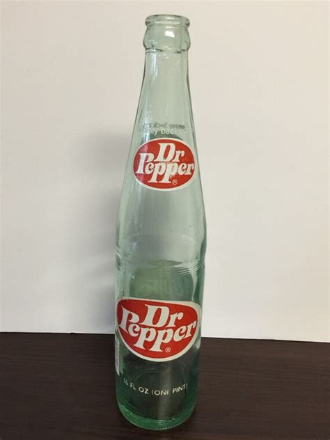 Vintageretro 16 Oz Glass Dr Pepper Bottle Collectors Item