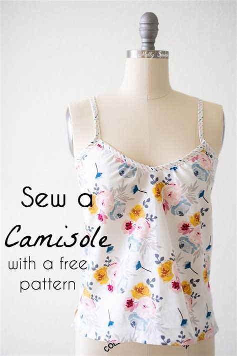 Sew A Camisole Summer Tank Top Tutorial With Free Pattern By Melly