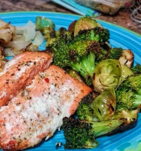 This pan roasted brussel sprouts recipe will forever change the way you look at these little round vegetables.your kids will love them, your spouse. One Pan Roasted Fresh Salmon with Roasted Broccoli ...