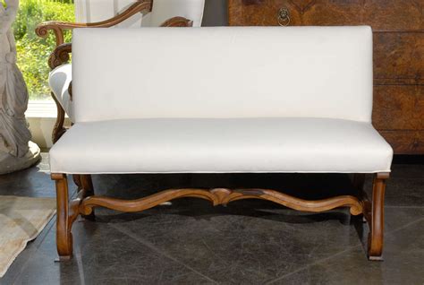 French Upholstered Bench Settee At 1stdibs