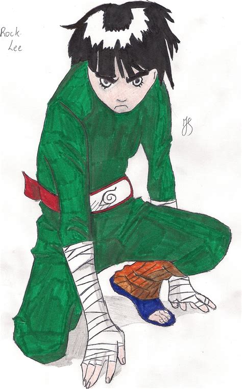 Rock Lee Drawing How To Draw Rock Lee From Naruto Mangajam Com Our
