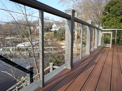 See more ideas about cable. Trex railing with stainless steel cable | Deck railings ...