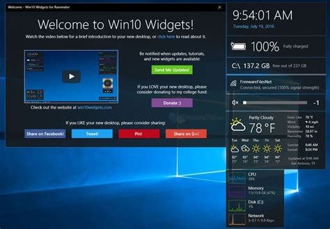 New 9282017 Win10 Widgets 100 Program Launches Your Desktop Into