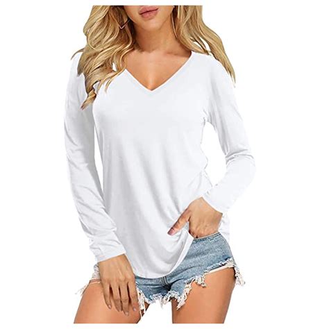 Beppter Clearance Womens T Shirts Long Sleeve V Neck Lady Fashion
