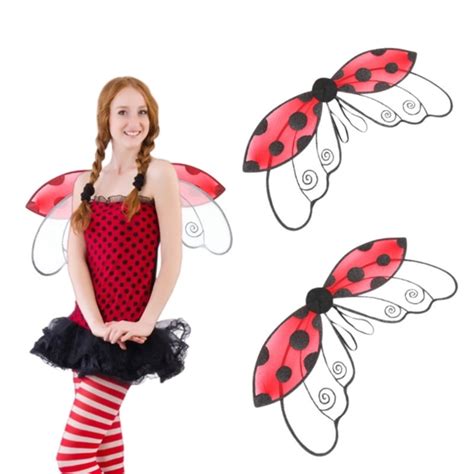 Ladybug Wings Costume Toddler Dress Up Fairy Wings For Kids Girls