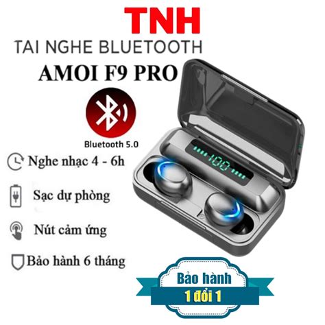 Tai Nghe Bluetooth Amoi F9 Pro 50 Kết Nối Không Dây Nhét Tai Amoi F9