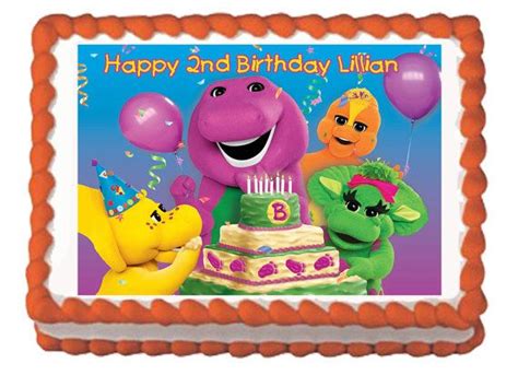 Barney And Friends Edible Cake Topper With By Dolcecaketoppers