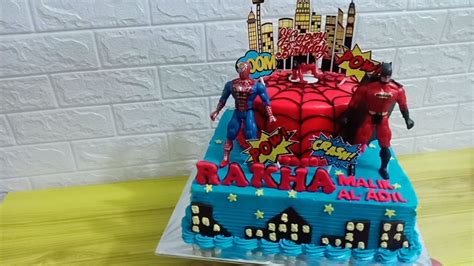 Serutspidermantaskarakter minimal order ready stock : kue ulang tahun anak dengan tema spiderman . - YouTube