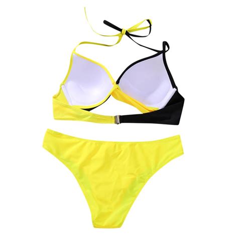 buy women padded push up bra bikini set swimsuit bathing suit swimwear beachwear at affordable