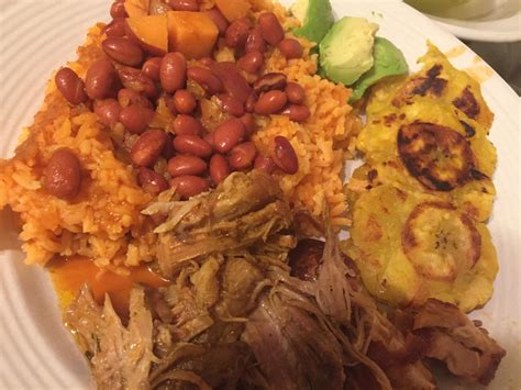 Puerto rican beans puerto rican dishes puerto rican cuisine puerto rican recipes rice and beans recipe puerto rican dominican recipes puerto rican beans. Homemade Puerto Rican pernil/roast pork with rice & pink ...