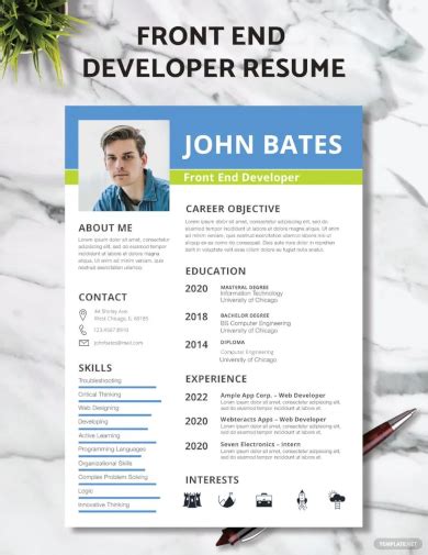 Free 12 Sample Front End Developer Resume Templates In Ms Word Pdf