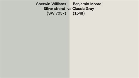 Sherwin Williams Silver Strand Sw 7057 Vs Benjamin Moore Classic Gray 1548 Side By Side