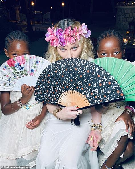 Madonna Beams As She Celebrates Twin Daughters Estere And Stellas Eighth Birthday Daily Mail