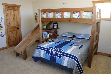 Check out these free diy loft bed plans, so you can build a bed high above with room below for a desk, table, storage, or toys. Loft Bed With Slide Plans - Maxtrix Mid Height Loft Bed w ...