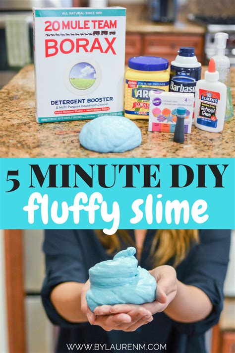 5 Minute Fluffy Slime Recipe Quick Easy Slime By Lauren M