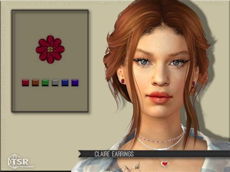 Playerswonderlands Claire Earrings In 2023 Claires Earrings Sims 4
