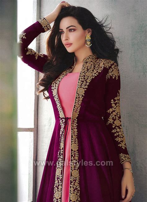 Latest Indian Jacket Style Dresses Gowns And Anarkali Suits 2022 23