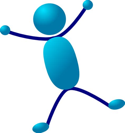 Stick Man Hurray Jumping Clip Art At Vector Clip Art Online