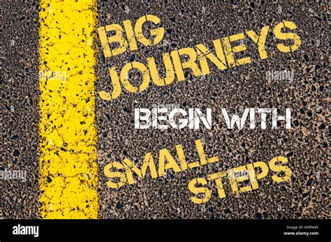 Big Journeys Begin With Small Steps Motivational Quote Yellow Paint