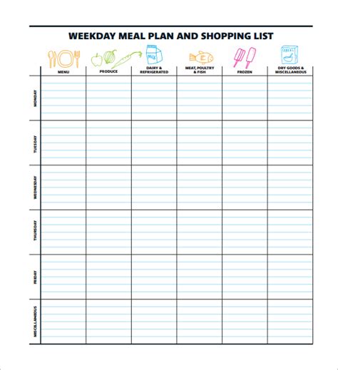 These weight watchers points for restaurants will help you stay within your limits and lose weight. Weight Watchers Menu Planner Template | shatterlion.info
