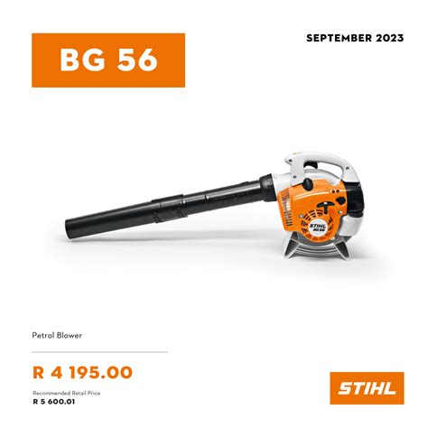 Stihl September 2023 Promotion Petrol Blower Bg56 Genpower