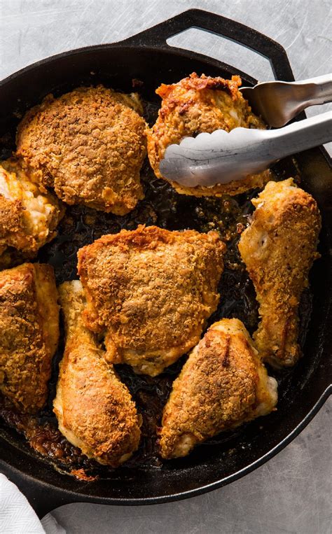 This korean fried chicken recipe from maangchi will stay crispy for hours. Cast Iron Oven-Fried Chicken | Recipe in 2020 | Cast iron ...