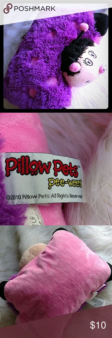 Mini Pillow Pets ⭐purple Ladybug Limited Edition Animal Pillows