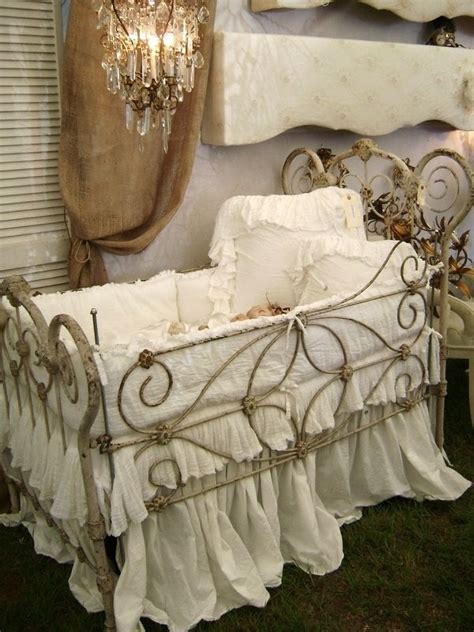 Beautiful Antique Looking Crib Would Love For A Girl Baby In A Light