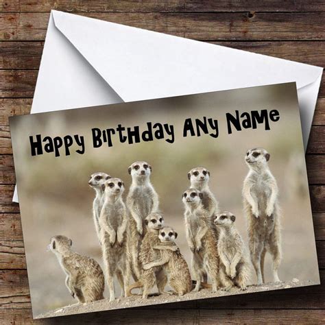 Lots Of Meerkats Funny Personalised Birthday Card Birthday Card